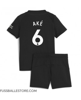 Günstige Manchester City Nathan Ake #6 Auswärts Trikotsatzt Kinder 2025-26 Kurzarm (+ Kurze Hosen)